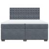 vidaXL Box Spring Bed with Mattress Dark Grey 200x200 cm Velvet