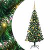 vidaXL Artificial Pre-lit Christmas Tree Green 150 cm PVC and Metal