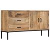 vidaXL Sideboard 140x35x75 cm Solid Mango Wood