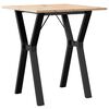 vidaXL Dining Table Y-Frame 70x70x75 cm Solid Wood Pine and Steel