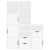 vidaXL Side Cabinets 5 pcs "ODDA" White 40x24x79 cm Solid Wood Pine