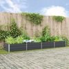 vidaXL Planter Anthracite 385 x 100 x 45 cm Galvanised Steel