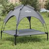 vidaXL Dog Bed with Canopy Anthracite Oxford Fabric and Steel