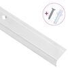 vidaXL Stair Nosings in L-shape 15 pcs Aluminium 100 cm Silver
