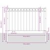 vidaXL Garden Fence Assen Steel 1.7x1 m Black