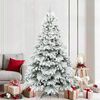 vidaXL Artificial Christmas Tree with 300 LEDs White 210 cm PE and PVC