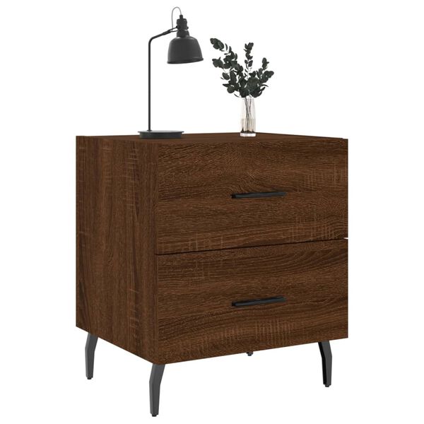vidaXL Bedside Cabinets 2 pcs Brown Oak 40x35x47.5 cm Engineered Wood