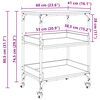 vidaXL Kitchen Trolley Old Wood 60 x 41 x 80.5 cm Engineered Wood