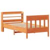 vidaXL Bed Frame without Mattress Wax Brown 75x190 cm Small Single Solid Wood Pine