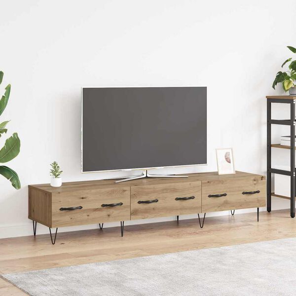 vidaXL TV Cabinet Artisan oak 150 x 36 x 30 cm Engineered wood