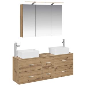 vidaXL Bathroom Furniture Set 4 pcs Artisan Oak