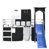 vidaXL Kids' Loft Bed with Tower without Mattress White&Black 90x190cm
