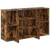 vidaXL Sideboard Smoked Oak 120x30x75 cm Engineered Wood