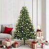 vidaXL Artificial Hinged Christmas Tree 300 LEDs Green 180 cm
