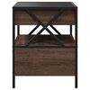 vidaXL Coffee Table with Infinity LED Brown Oak 40x40x51 cm
