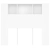 vidaXL Headboard Cabinet White 120x18.5x102.5 cm