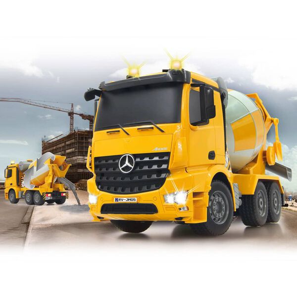 JAMARA RC Concrete Mixer Mercedes-Benz Arocs 1:20 Yellow