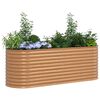 vidaXL Raised Bed Brown 240 x 80 x 81 cm Steel