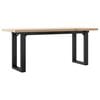 vidaXL Coffee Table O-Frame 110x40x45.5 cm Solid Wood Pine and Steel