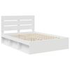 vidaXL Bed Frame with Headboard White 140 x 200 cm Solid Pine Wood