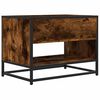 vidaXL TV Cabinet Smoked Oak 61x40x46 cm Engineered Wood and Metal