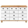 vidaXL Chest of Drawer ASKIM White 79 x 40 x 133.5 cm Solid Pine wood