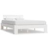 vidaXL Bed Frame without Mattress White Solid Pine Wood 120x200 cm