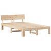 vidaXL Bed Frame with Headboard Natural 140 x 190 cm Solid Pine Wood