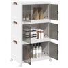 vidaXL Stackable Storage Box with Wheels 3-Tier 75 L 64x39.5x110.5 cm