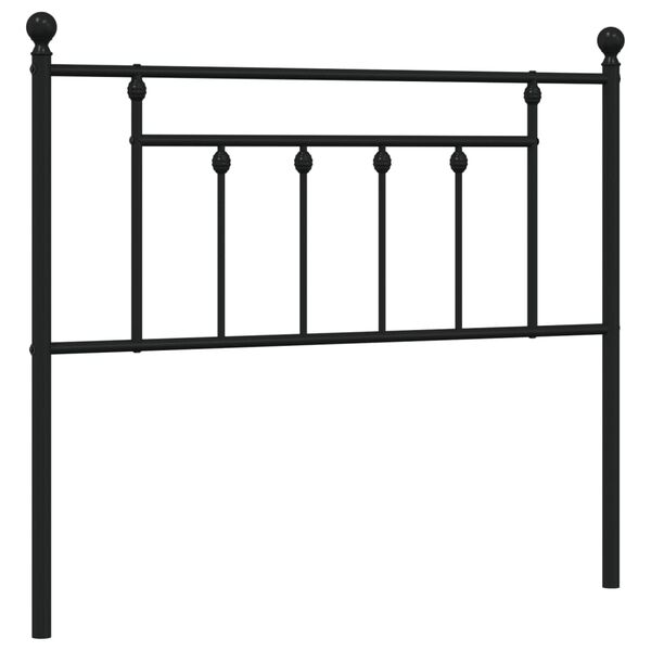 vidaXL Metal Replace Headboard Black 107 cm