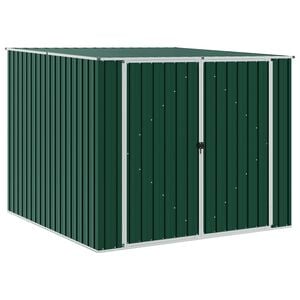 vidaXL Garden Shed Green 195x198x159 cm Galvanised Steel