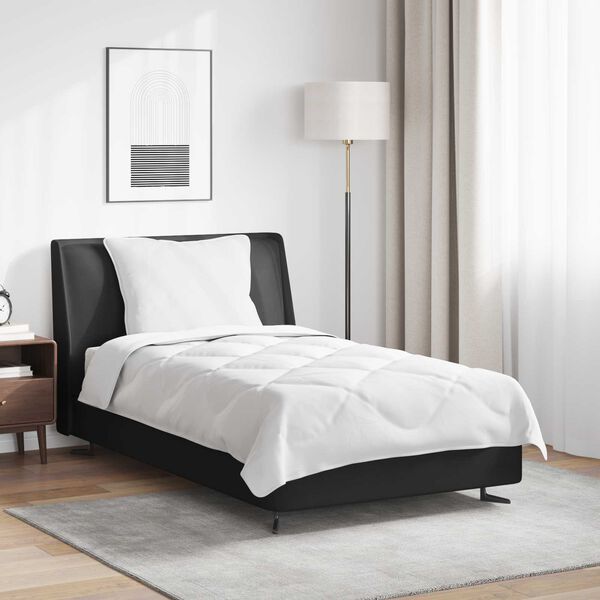 vidaXL All-Season Duvet with Pillow 2 pcs White Microfiber