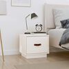 vidaXL Bedside Cabinet White 40x34x35 cm Solid Wood Pine