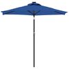 vidaXL Garden Parasol with Steel Pole Azure Blue 225x225x212 cm