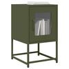 vidaXL Bedside Cabinet Olive Green 36x39x60.5 cm Cold-rolled Steel