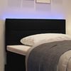 vidaXL LED Headboard with LED Strip Lights Black 80 cm Polyester