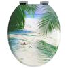 vidaXL Toilet Seat 2 pcs Green 43.8 x 37.8 cm MDF board