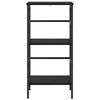 vidaXL Bookshelf Black Oak 40 x 29.5 x 81 cm Engineered Wood