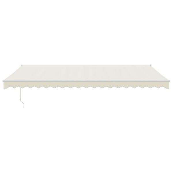vidaXL Retractable Awning Cream 5x3 m Fabric and Aluminium