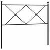 vidaXL Metal Headboard Black 107cm