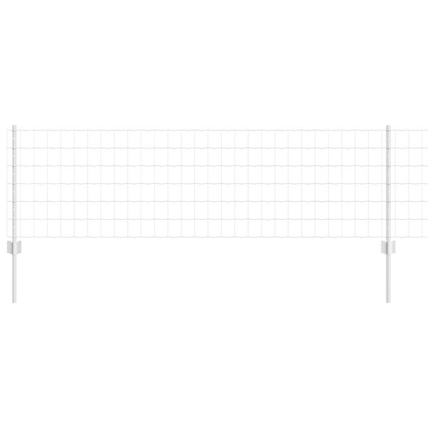 vidaXL Fence with Post Silver 0.6 x 10 m Steel