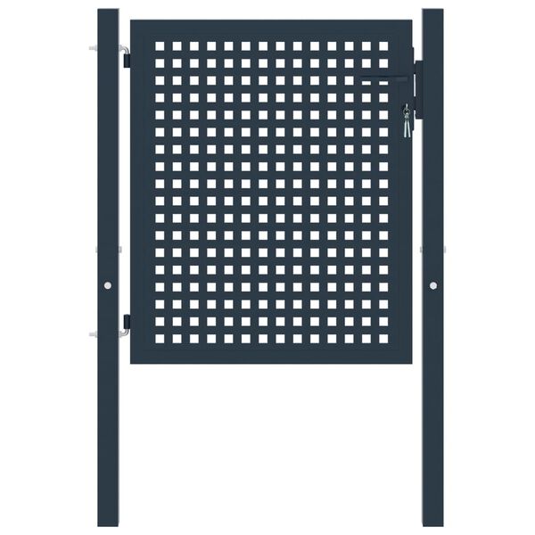 vidaXL Fence Gate Anthracite 102x75 cm Steel