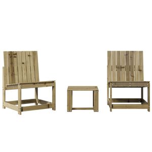vidaXL 3 Piece Garden Lounge Set Impregnated Wood Pine