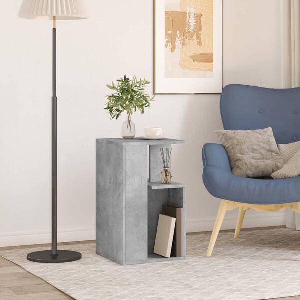 vidaXL Side Table Concrete Grey 35x35x60 cm Engineered Wood