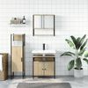 vidaXL 3 Piece Bathroom Furniture Set Sonoma Oak Engineered Wood
