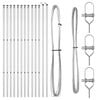 vidaXL Embedded Fence Post 13 pcs Silver Powder-Coated Steel