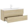 vidaXL Sink Cabinet with Built-in Basin Sonoma Oak Engineered Wood