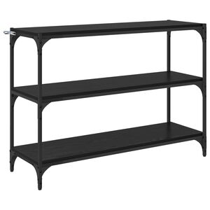 vidaXL Book Cabinet Black oak 100 x 33 x 70.5 cm Engineered wood