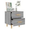 vidaXL Bed Cabinets 2 pcs Grey Sonoma 40x35x47.5 cm