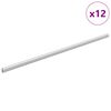 vidaXL Closet Rod 12 pcs Silver 964 x 15 x 29 mm Aluminium Alloy